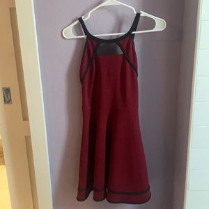 Red and black Sally Miller dress with mesh detailing